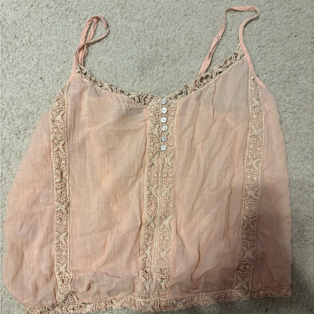 American Eagle Outfitters Pink Embellished Camisole Top *
